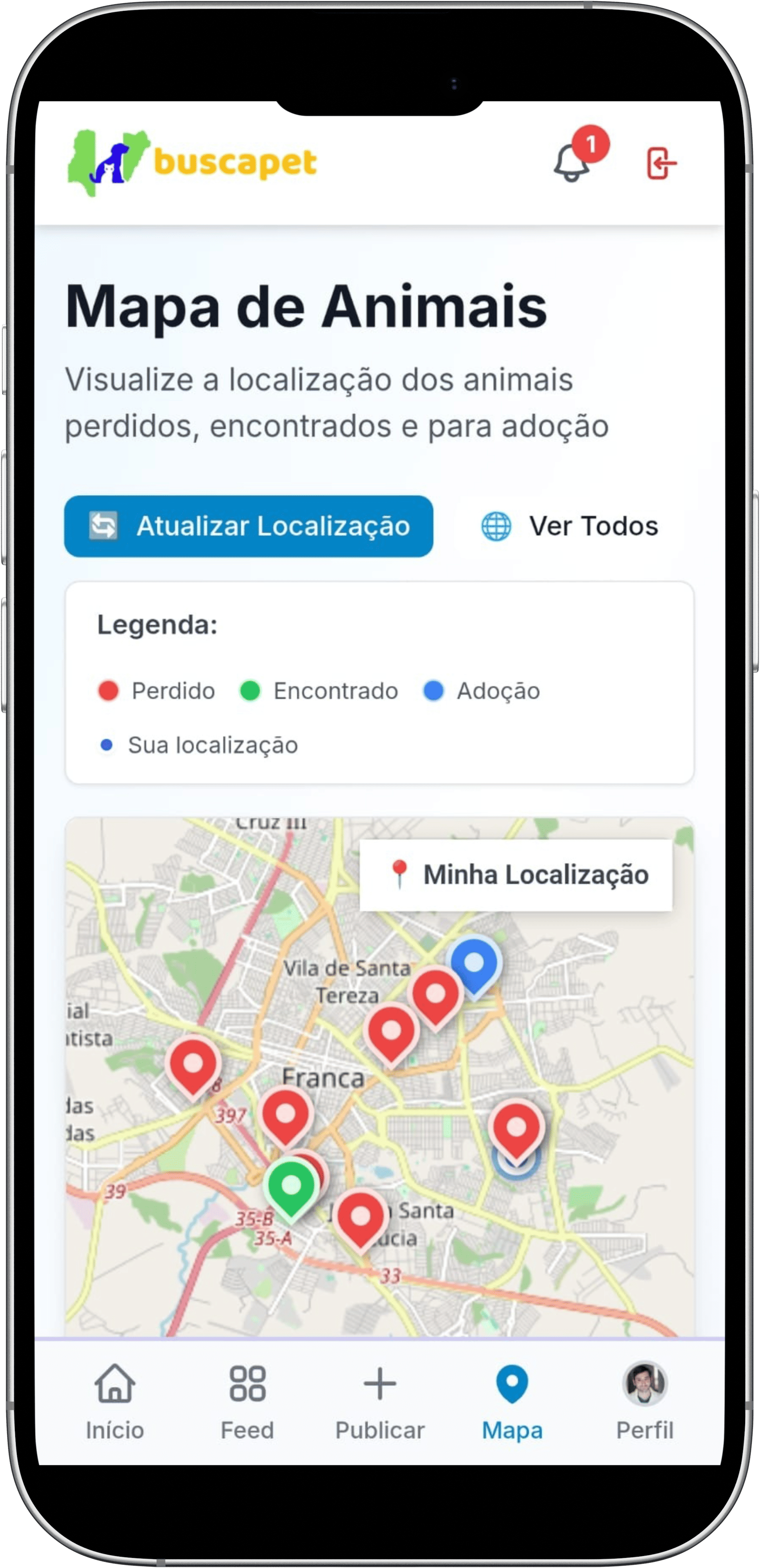 Mapa de animais